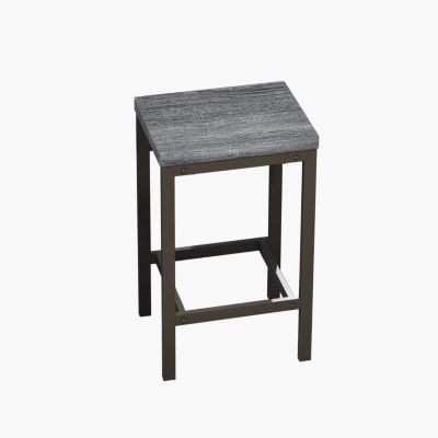  Gray Modern Dining Table Set with 3 Stools