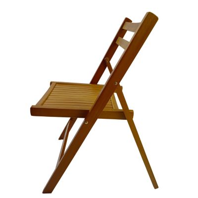 Folding Slatted Event Chair, Set of 4