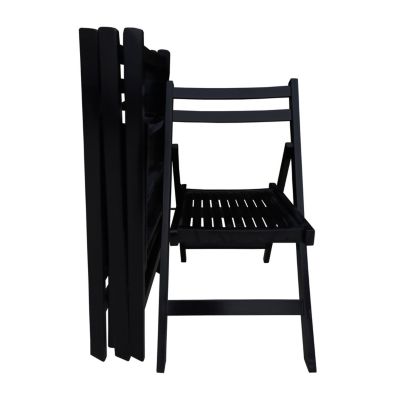 Folding Slatted Event Chair Set of 4