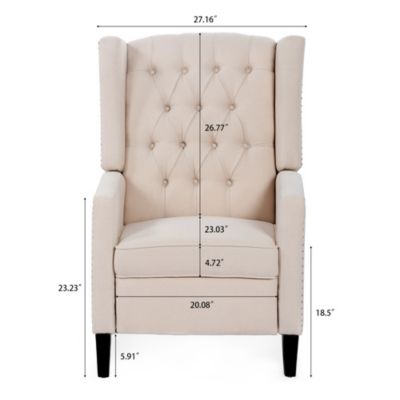 27" Wide Manual Wing Chair Recliner