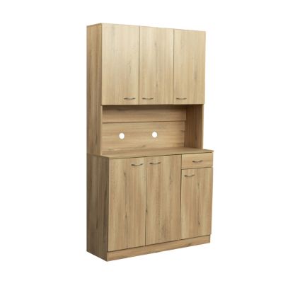 6-Door Kitchen Cabinet with Drawer & Shelves