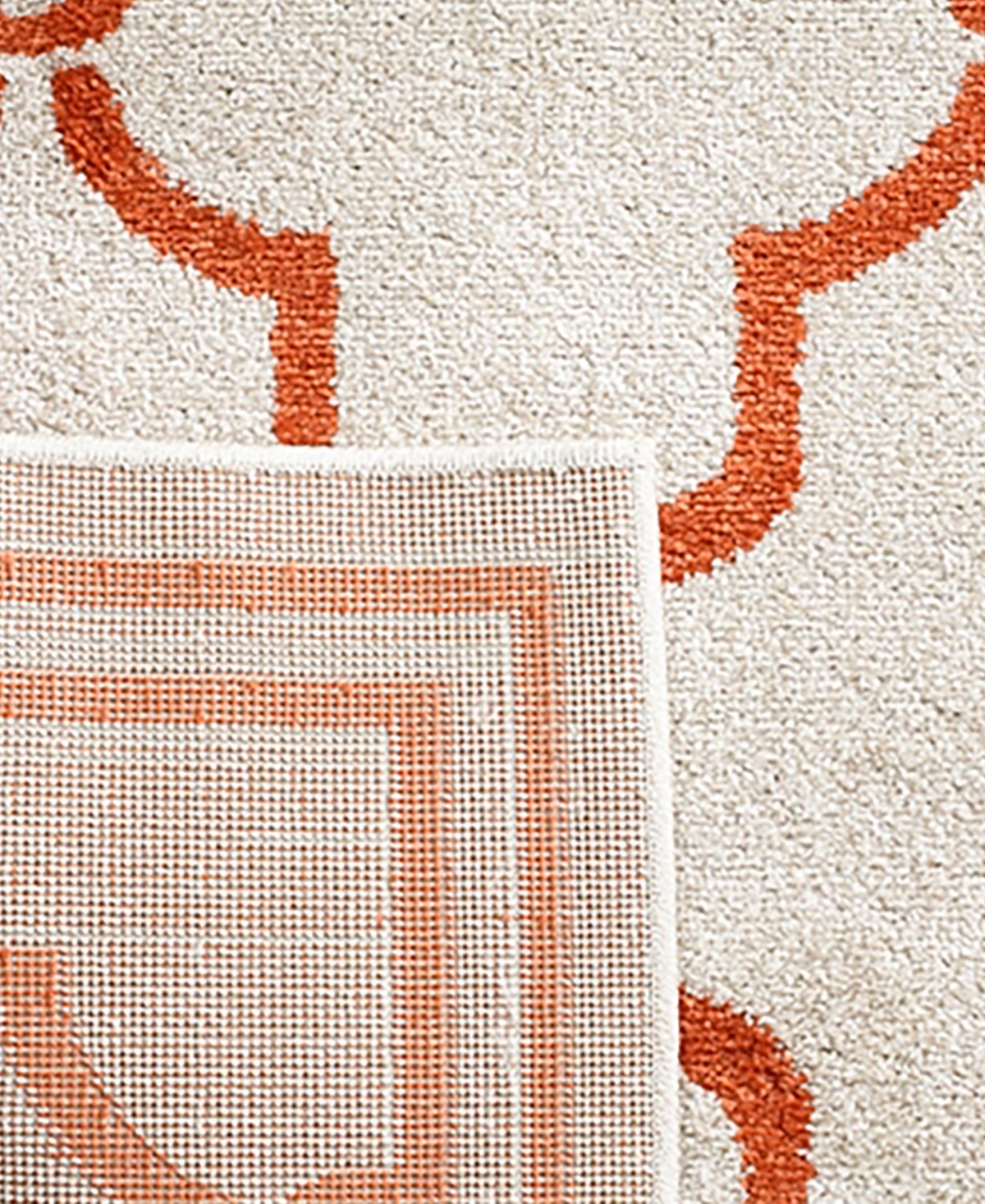 Safavieh Amherst AMT414and Orange Square Area Rug - Beige