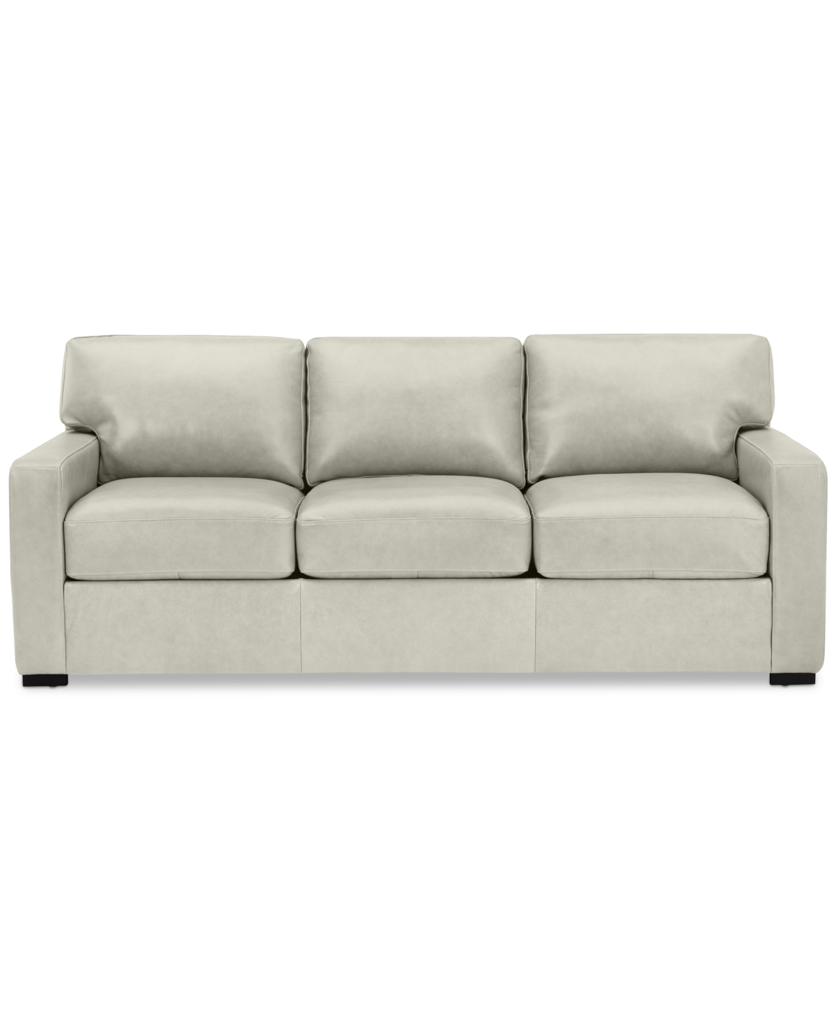 Shop Macy's Radley 74" Leather Apartment Sofa, Created For  In Coconut Milk