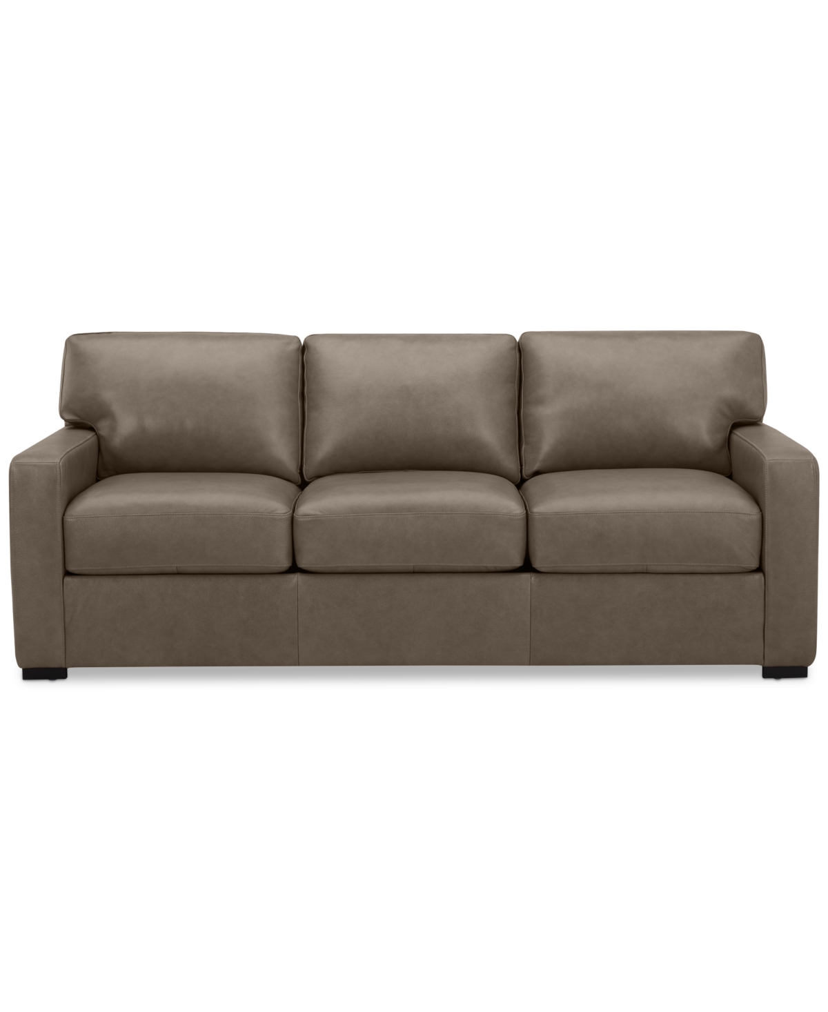 Shop Macy's Radley 74" Leather Apartment Sofa, Created For  In Medium Brown