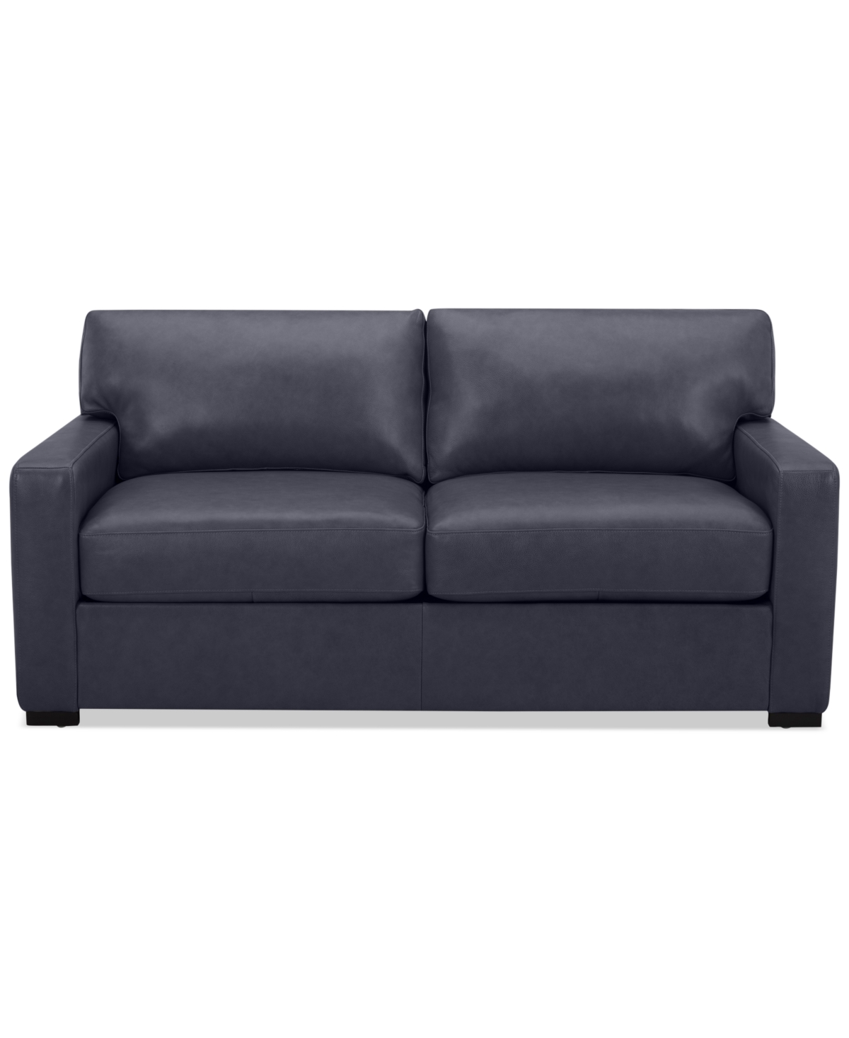 Shop Macy's Radley 74" Leather Apartment Sofa, Created For  In Slate Grey