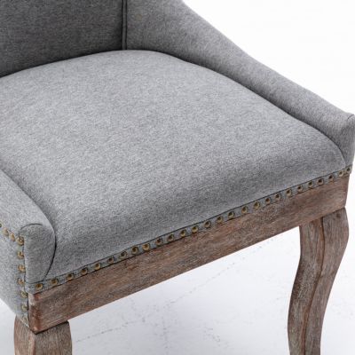 Ultra Side Chair Neutral Fabric, Solid Wood