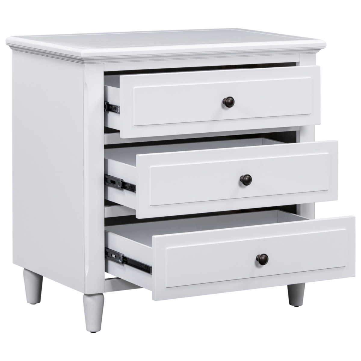Streamdale Furniture 3-Drawer Nightstand Storage Wood Cabinet