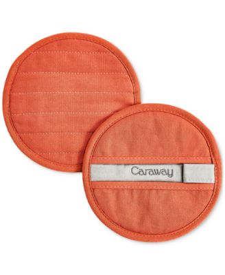 2-Piece Cotton Solid-Color Round Potholder Set