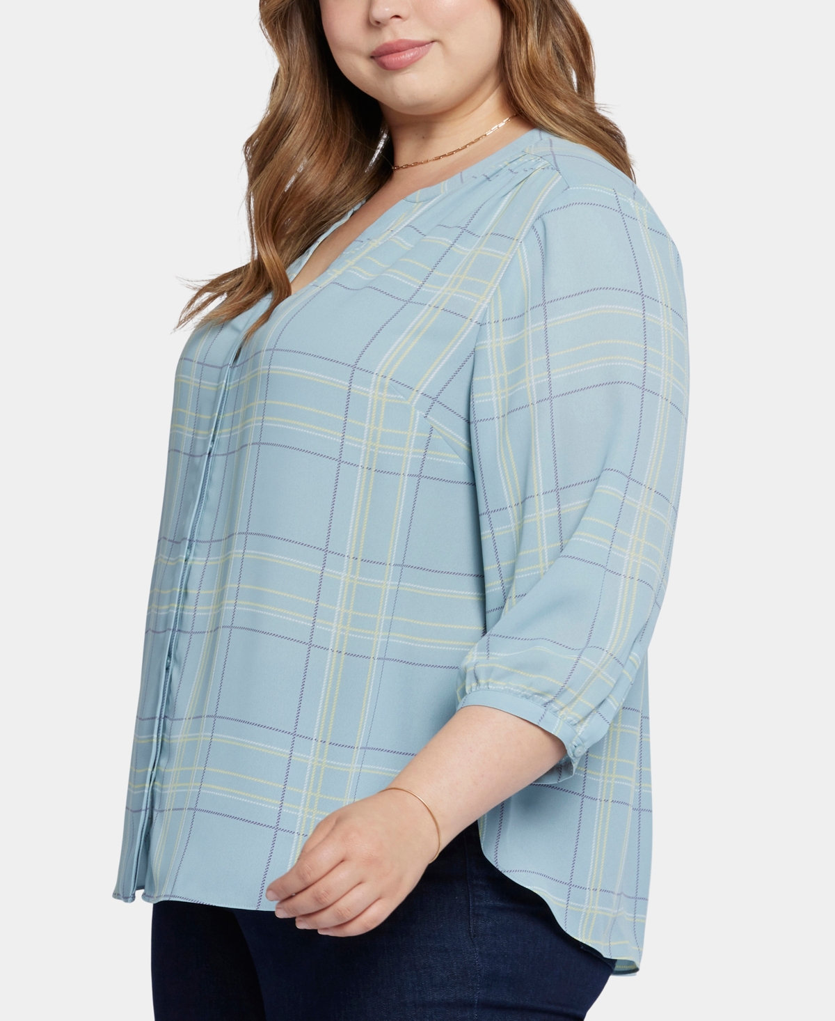 Nydj Plus Size Pintuck Blouse