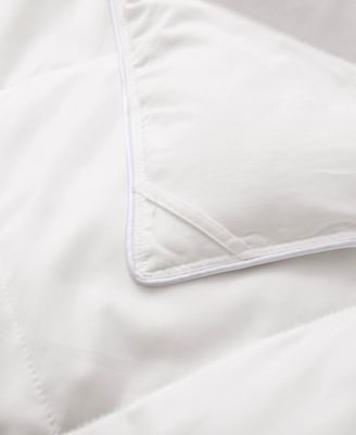 Lightweight White Goose Down Feather Fiber Comforter , Twin