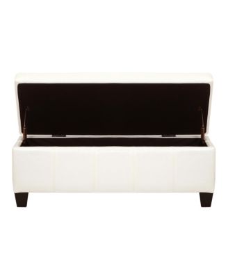 42" Storage Ottoman Faux Leather Bench for Living Room Bedroom