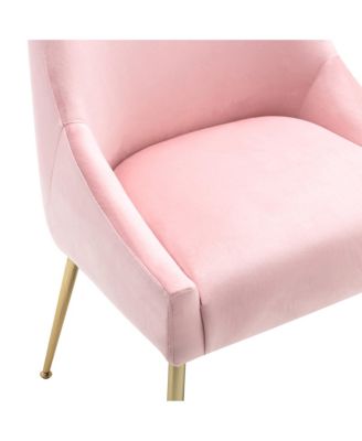 Upholstered Performance Velvet Accent Chair With Metal Leg