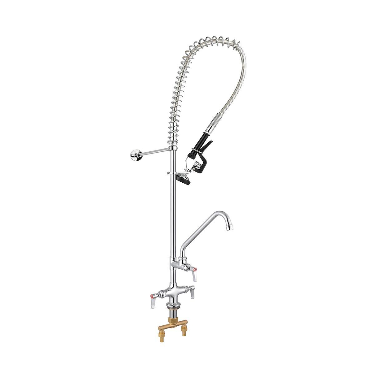 Aquaterior Commercial Restaurant Pre-Rinse Faucet Swivel w/ 12" Add-On Faucet Cupc Nsf - Natural
