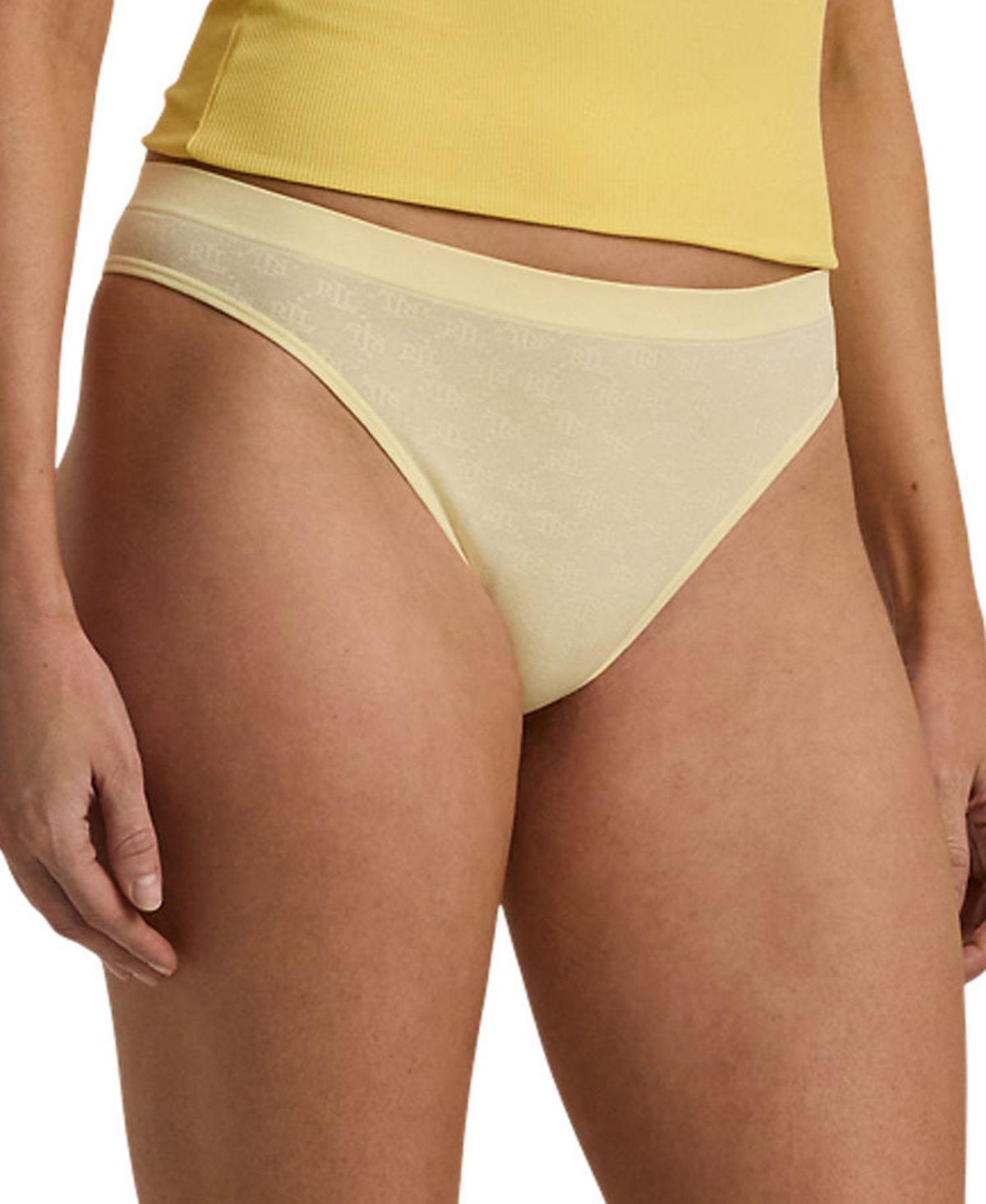 Shop Lauren Ralph Lauren Monogram Mesh Jacquard Thong 3-pack Underwear, 4l0184 In Mixed Light