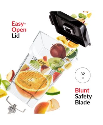 75 oz FourSide Jar - Four-Sided Replacement Blender Jar - Compatible with Most Blenders - 32 oz Blending Capacity - Clear