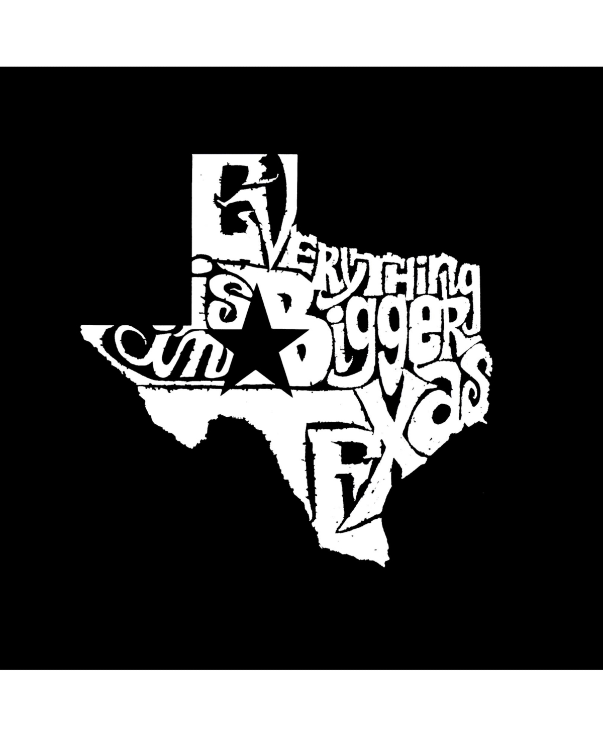 La Pop Art Boys Word Art Long Sleeve - Everything is ger in Texas