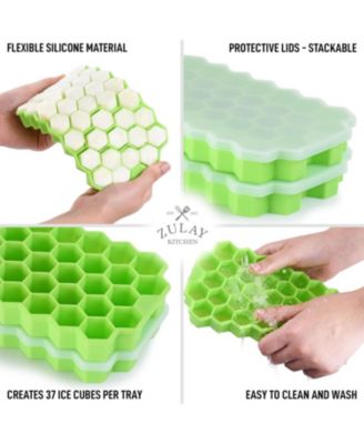 Honeycomb Shaped Silicone Ice Cube Tray - 2 Pc.