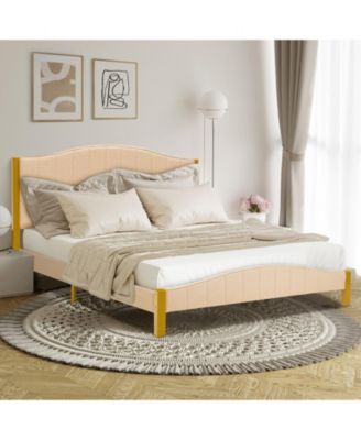 Upholstered Bed Frame with Quilted Headboard