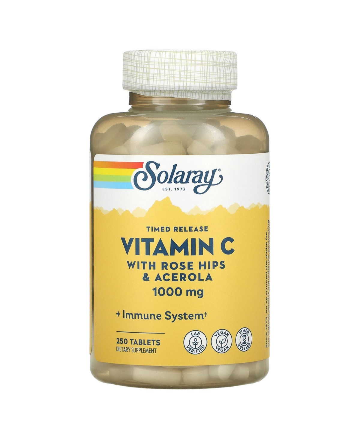 Timed Release Vitamin C with Rose Hips & Acerola 1 000 mg - 250 Tablets - Assorted Pre-pack (See Table