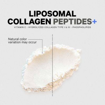 Liposomal Collagen Peptides Powder + Vitamin C & Quercetin Phytosome, Phospholipid Complex, Grass-Fed Pasture-Raised Hydrolyzed Collagen Type I & III Supplement All-in-One, Non-GMO, 14.97 oz