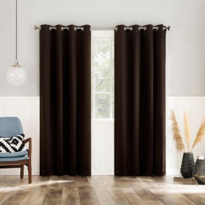 Brandon Magnetic Closure Room Darkening Grommet Curtain Panel Pair