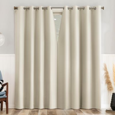 Brandon Magnetic Closure Room Darkening Grommet Curtain Panel Pair