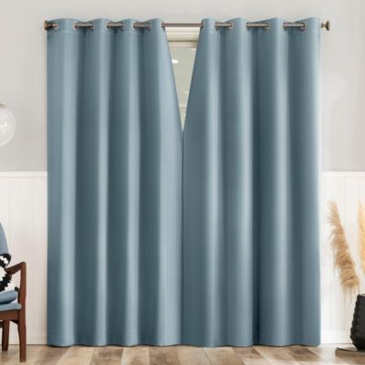 Brandon Magnetic Closure Room Darkening Grommet Curtain Panel Pair