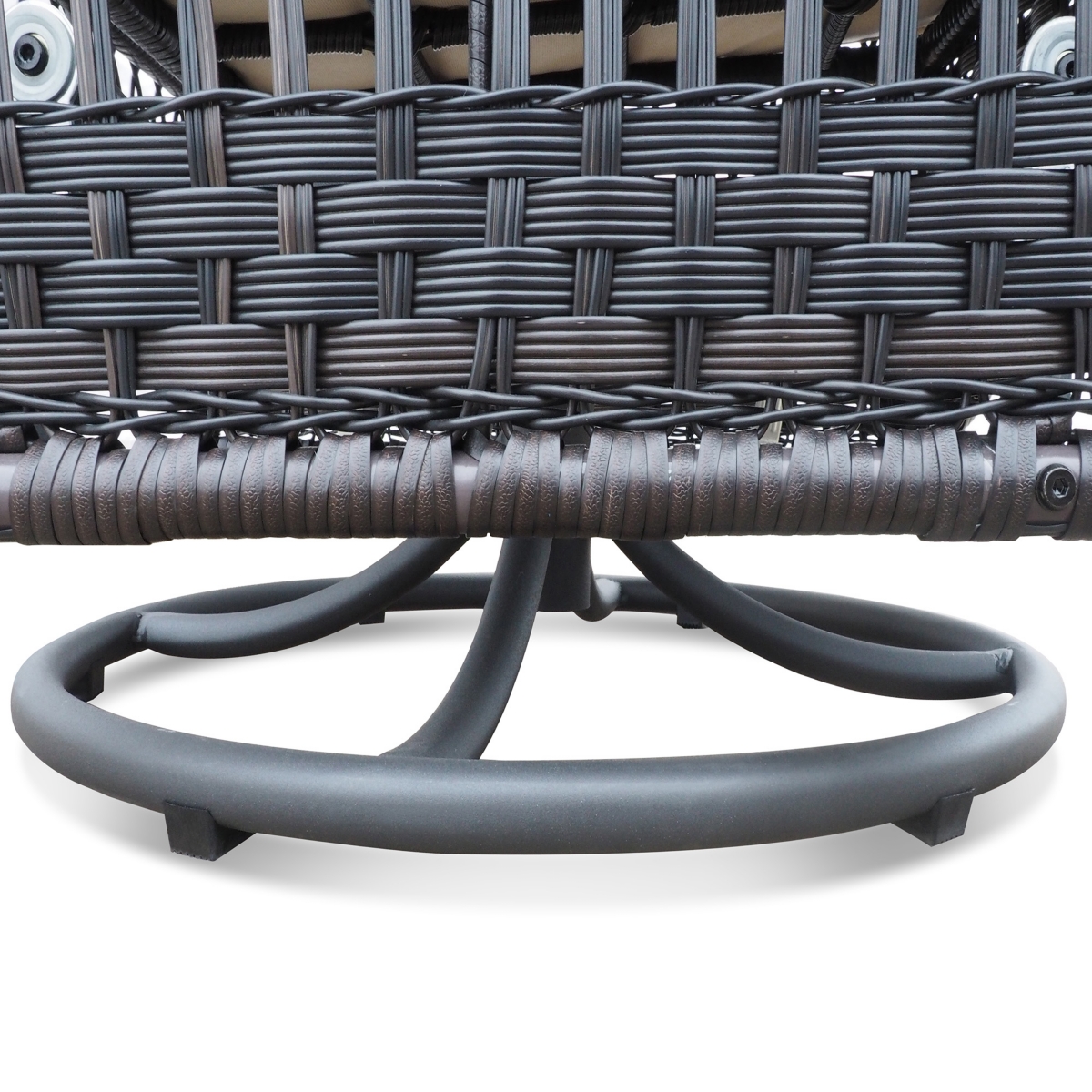 Streamdale Furniture Outdoor Wicker Swivel Rocker Bistro Set with Table