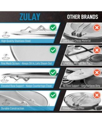 Large Splatter Screen for Frying Pan (13") - Stainless Steel Grease Splatter  Guard for Frying Pan