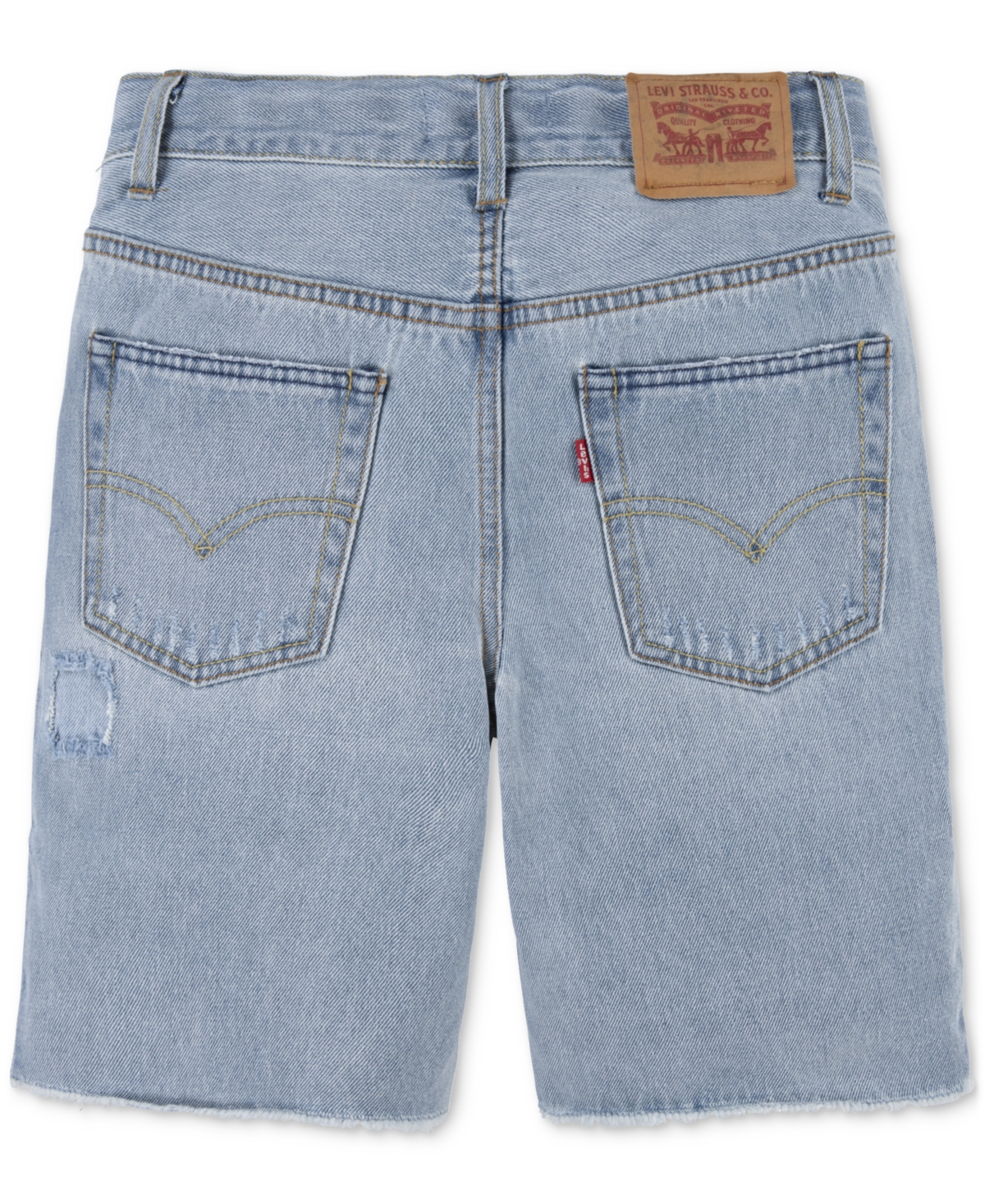 Shop Levi's Toddler Boys Slim Fit Destructed Denim Shorts In Rough Patch