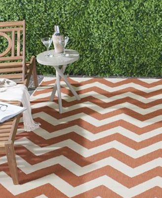 Courtyard CY6244 Terracotta and Beige 8' x 11' Outdoor Area Rug