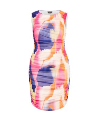 Plus Size Halo Print Dress