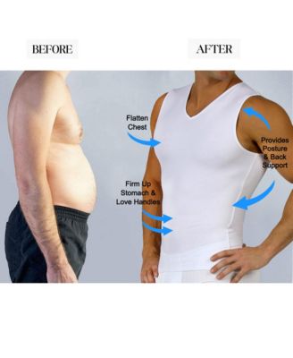 Men's Power Mesh Compression Sleeveless V-Neck Shirt