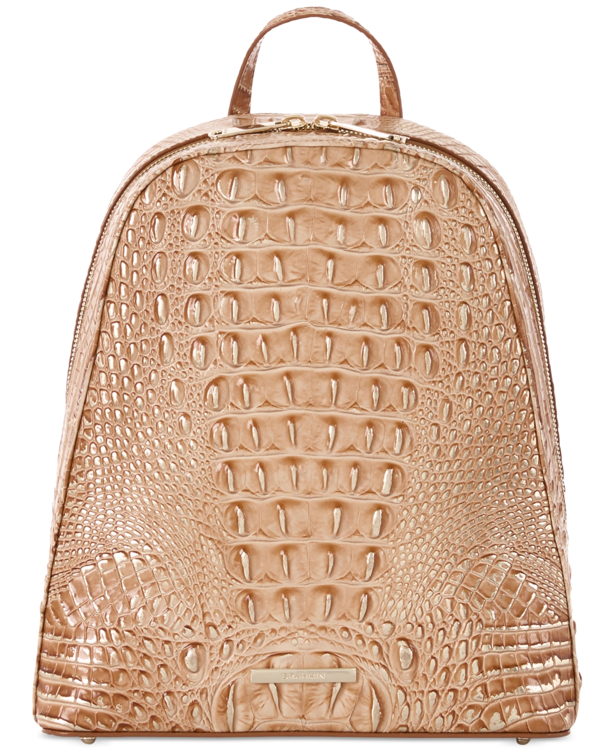 Brahmin Nola Leather Backpack In Honey Brow