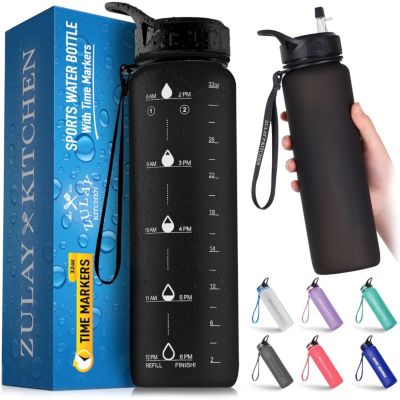 Hydration Nation Water Bottle With Time Marker 32oz
