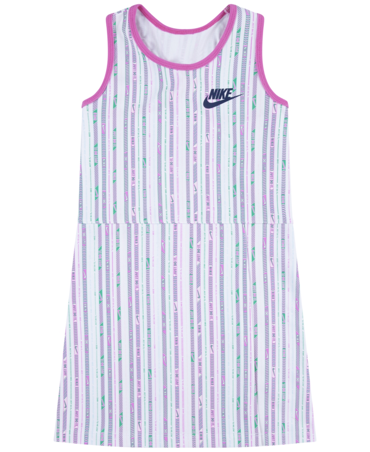 Shop Macy's Nike Little Girls Happy Camper Sleeveless Dress In White