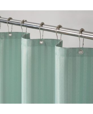 Host & Home Damask Shower Curtain Set, 72x72 Inch Polyester Curtain with Weighted Hem, Rust Proof Grommets & 12 Metal Rings