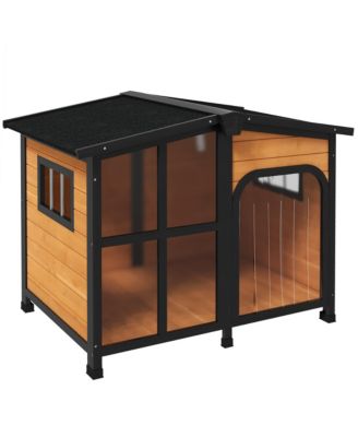 Giant Window Wooden Dog House for Large Dogs Outdoor and Indoor