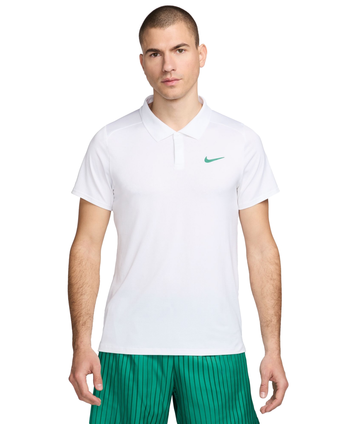 NikeCourt Men's Advantage Dri-fit Colorblocked Tennis Polo Shirt - Bicoastal/black/white