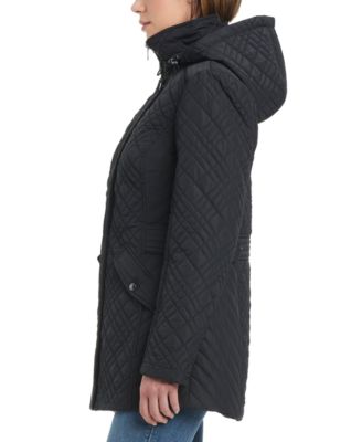Women's Hooded Stand-Collar Quilted Coat
