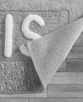 His Cotton Bath Rug, 21" x 34"