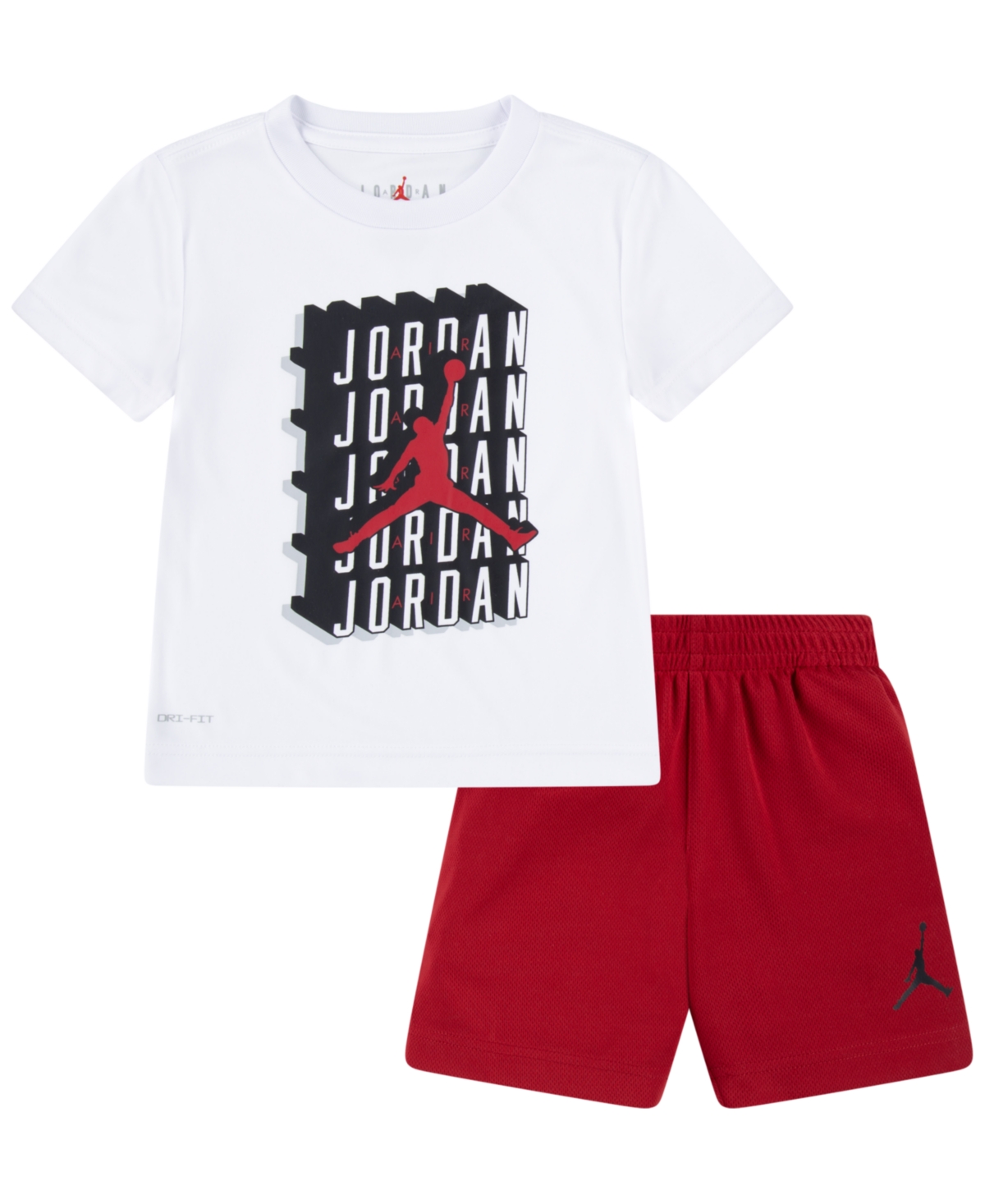 Shop Jordan Crosswords Tee And Shorts Set In Gym Red