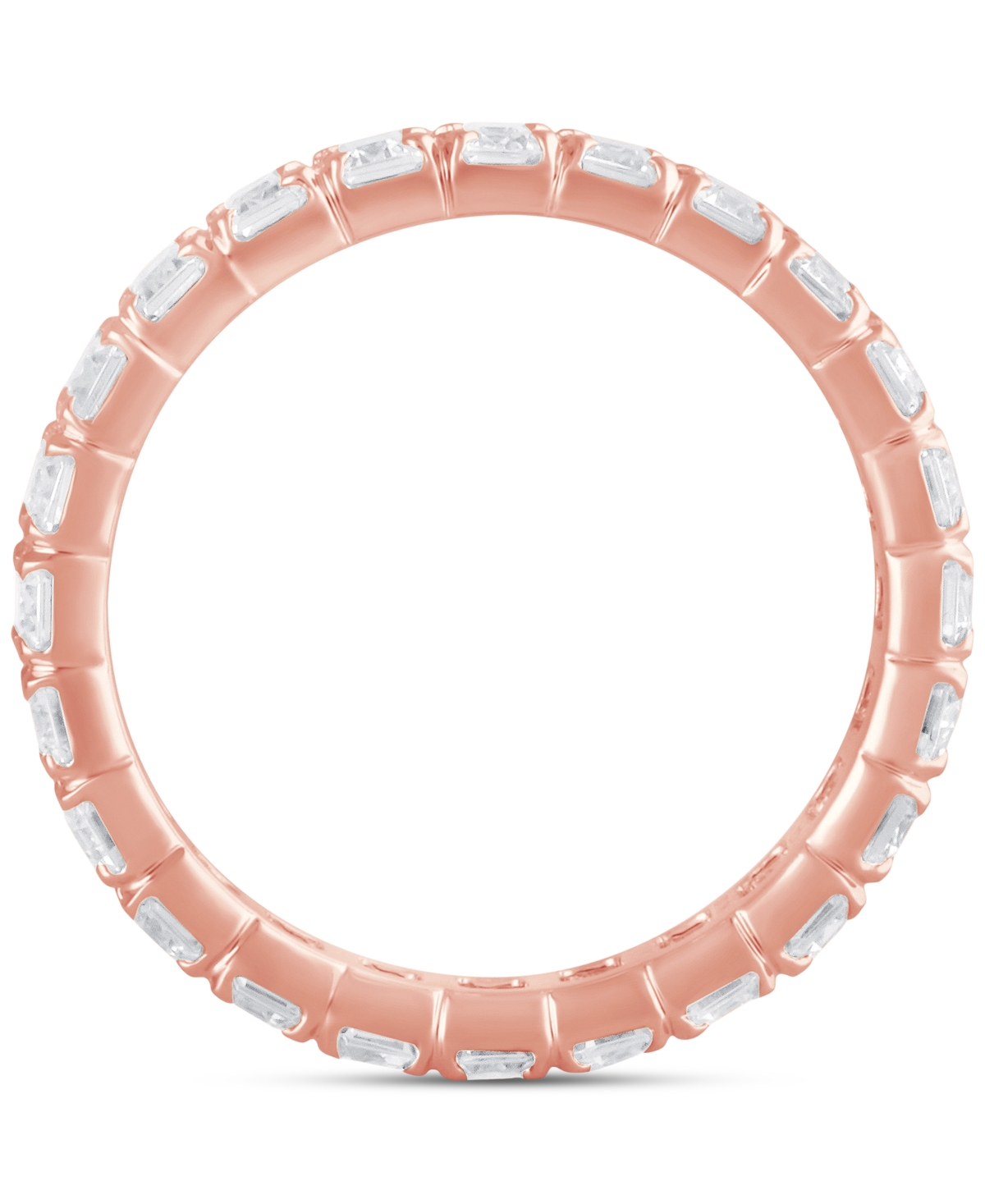 Badgley Mischka Certified Lab Grown Diamond Emerald-Cut Eternity Band (3 ct. t.w.) in 14k Gold