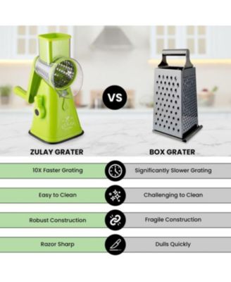 Rotary Cheese Grater with Suction and 3 Stainless Steel Drums