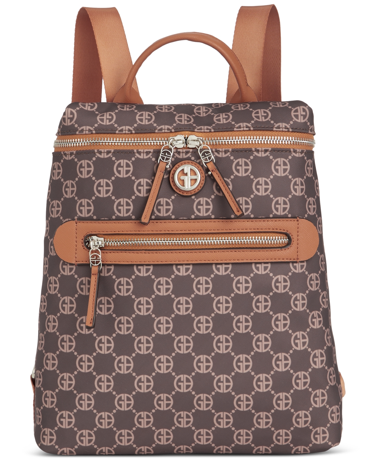 Shop Giani Bernini Logo Nylon Backpack, Created For Macy's In Chocolate,brown