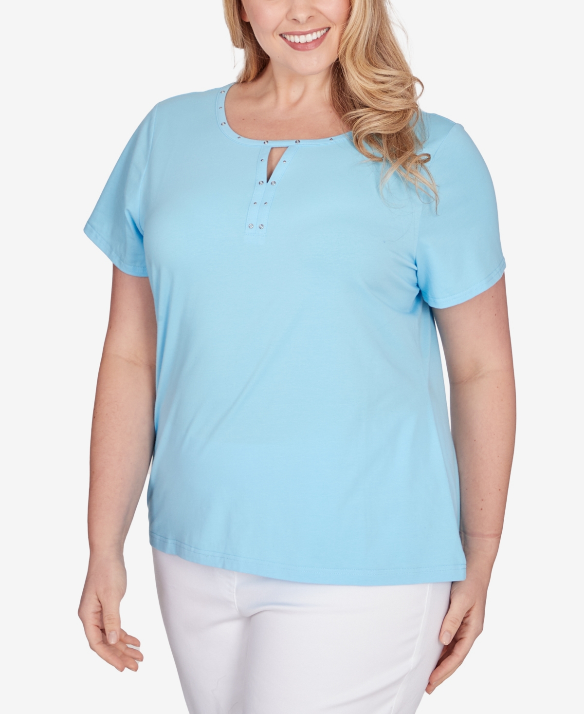 Hearts Of Palm Plus Size Feeling The Lime Short Sleeve Top