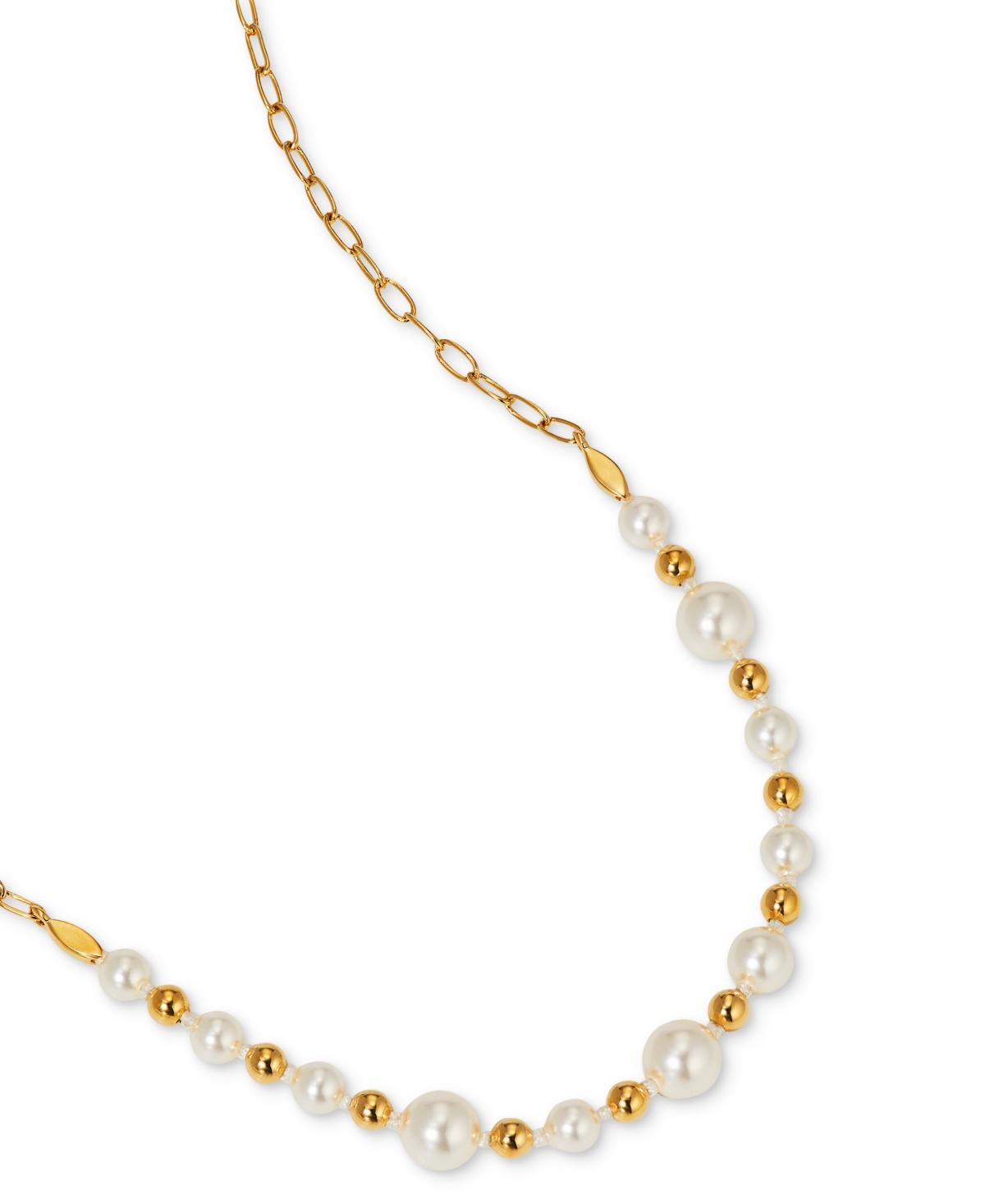 NADRI AJOA BY NADRI 18K GOLD-PLATED IMITATION PEARL STATEMENT NECKLACE, 16" + 2" EXTENDER 