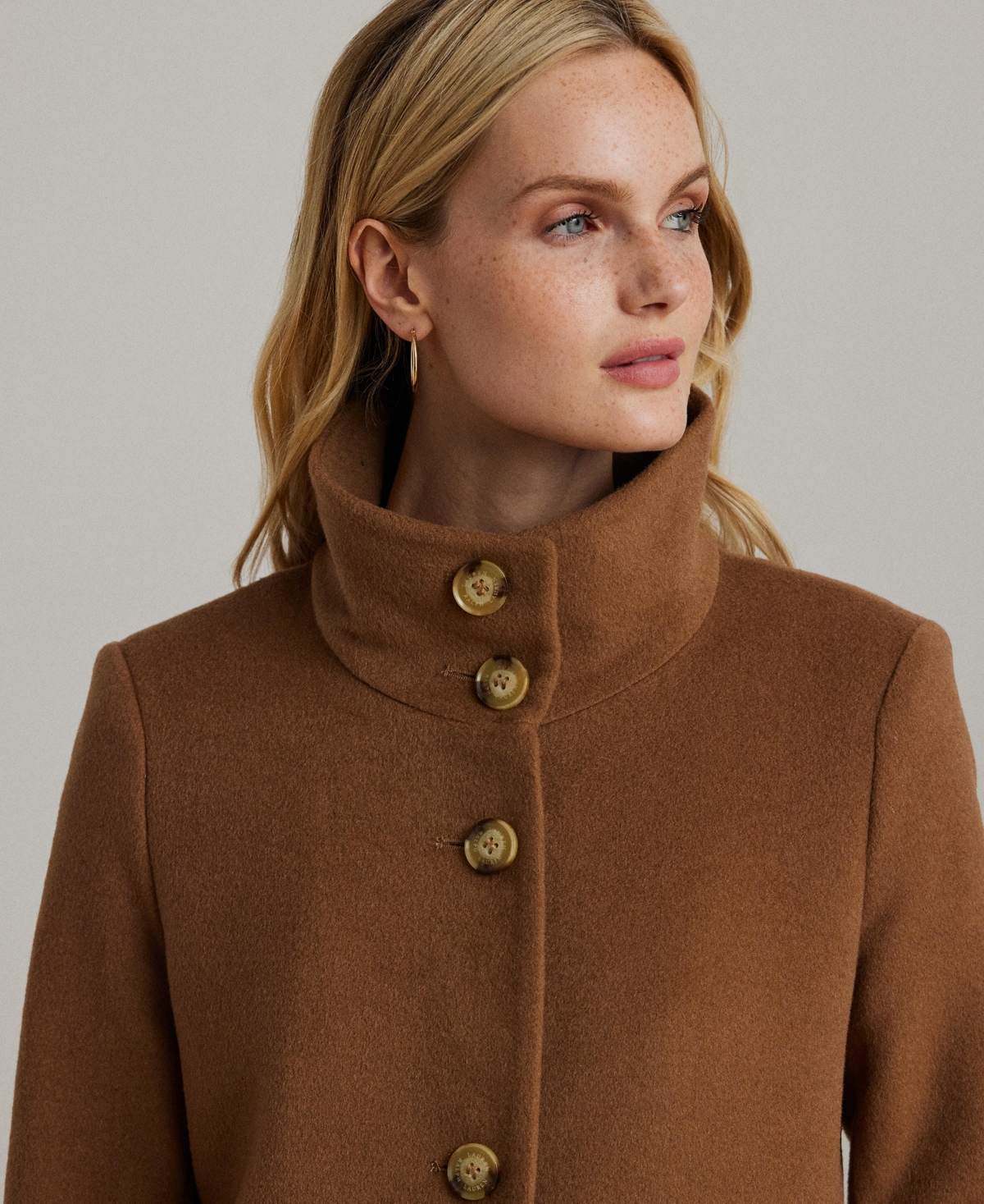 Lauren Ralph Lauren Women's Single-Breasted Stand-Collar Maxi Coat
