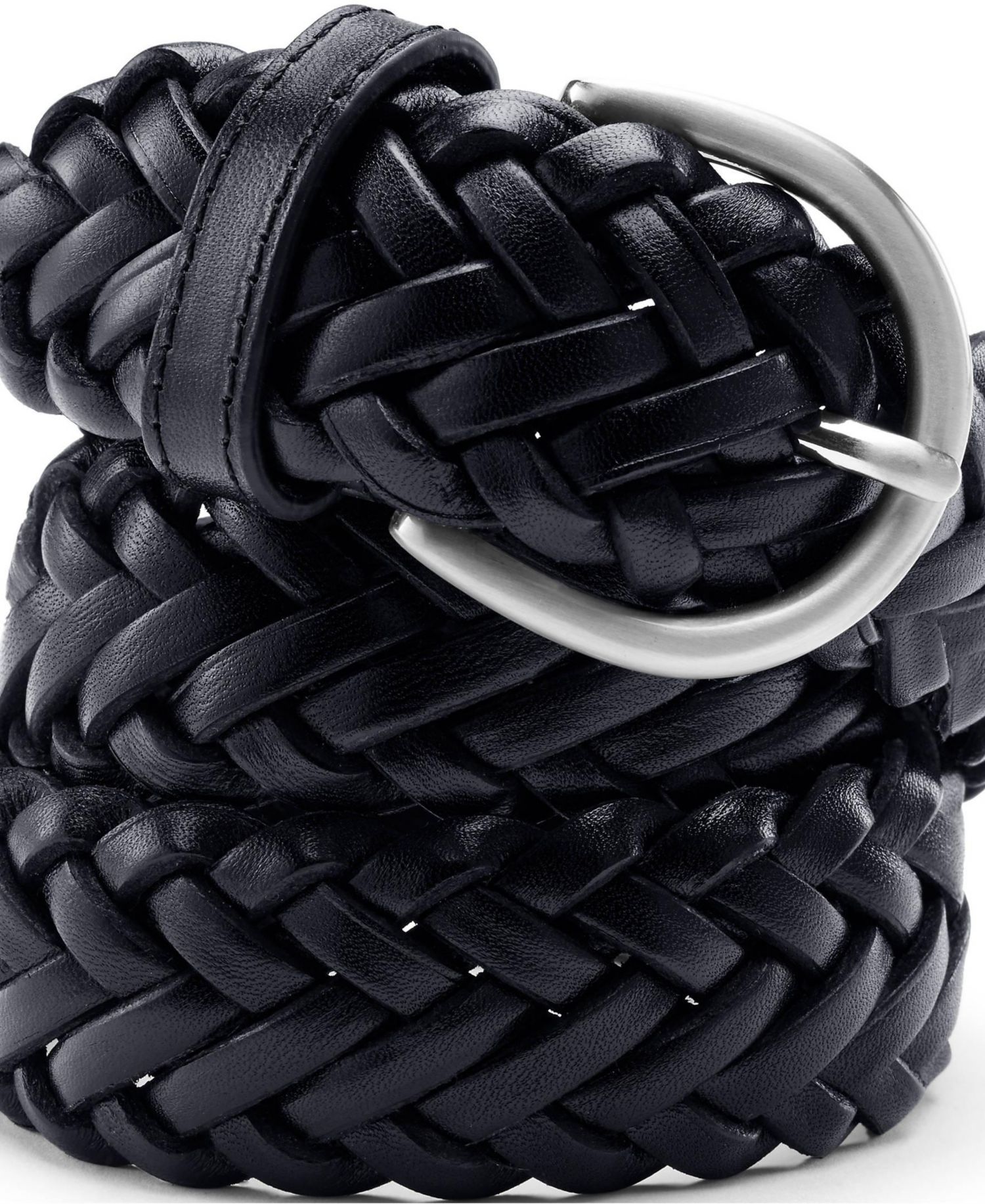 Women's Leather Braided Belt