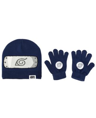 Naruto Boys Shippuden Knitted Beanie and Gloves set - Macy's